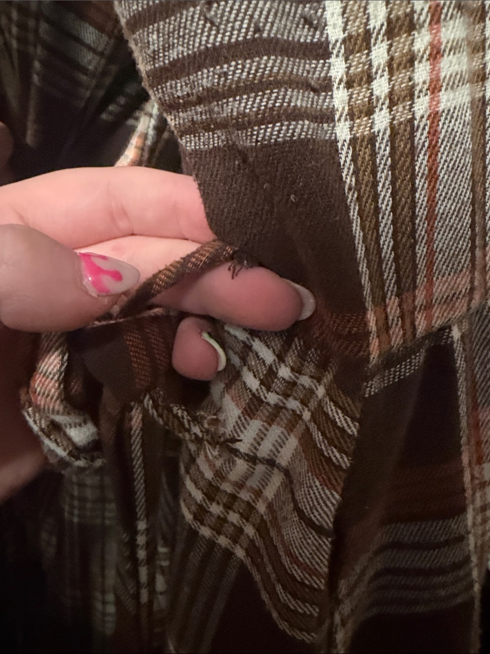 BloomChic Brown and Cream Plaid Sleeveless Maxi Dress - Picture 3 of 3
